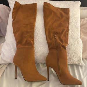 Brown suede knee high boots size 7